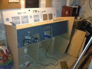 Old MIP of MDF and the new Foamalux ready to be painted.