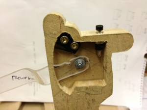 Close-up throttle handle