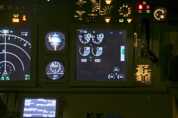 Center of the cockpit