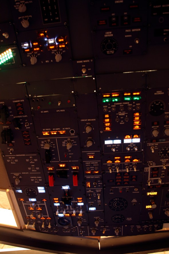 OVerhead. All lights on