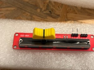 Regular turn potentiometer is replaced with a sliding pot.